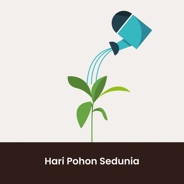 Hari Tanaman Pohon Internasional Sedunia - Stok Vektor