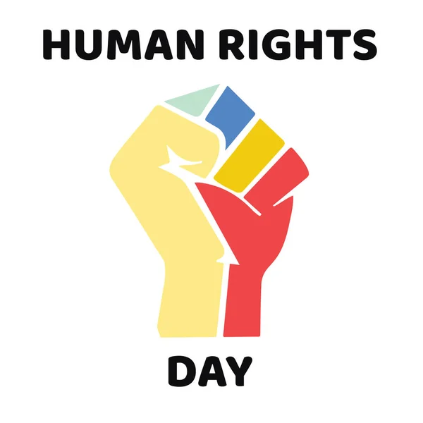 Dünya Nsan Hakları Günü Vektör Llüstrasyonu — Stok Vektör