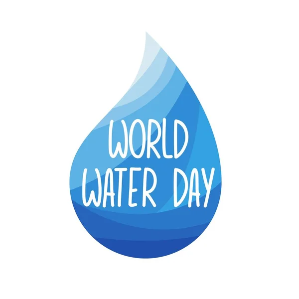 Ilustración Vectorial Para Día Mundial Del Agua — Archivo Imágenes Vectoriales