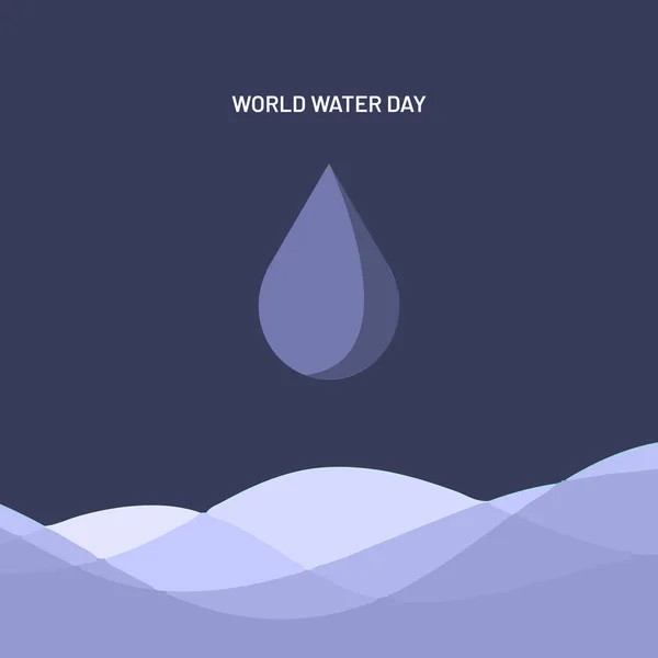 International World Water Day March — Stock Vector