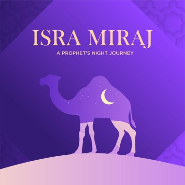 Isra Miraj için Vektör İllüstrasyonu