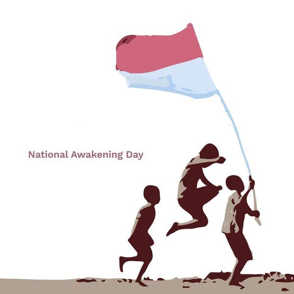 Happy Indonesian National Awakening Day — стоковий вектор