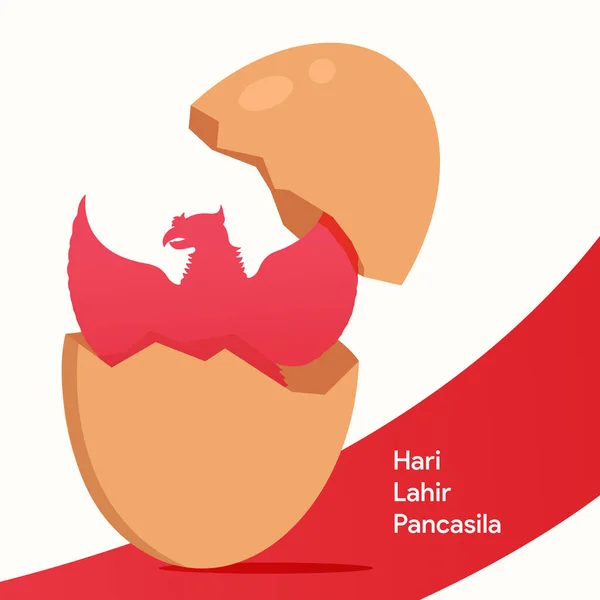 Hari Lahir Pancasila Translation Pancasila Birthday — Διανυσματικό Αρχείο
