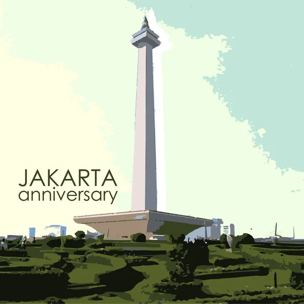 Vector Illustration Jakarta Anniversary — Stock Vector