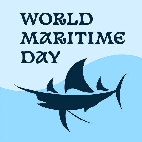 Vector Illustration World Maritime Day — Stock Vector