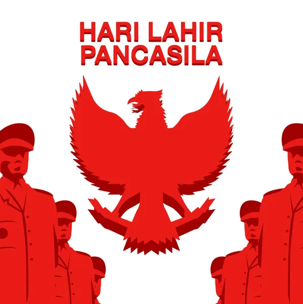 Ilustración Vectorial Para Nacimiento Pancasila — Archivo Imágenes Vectoriales