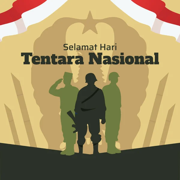 Ilustrasi Untuk Hari Tentara Indonesia - Stok Vektor