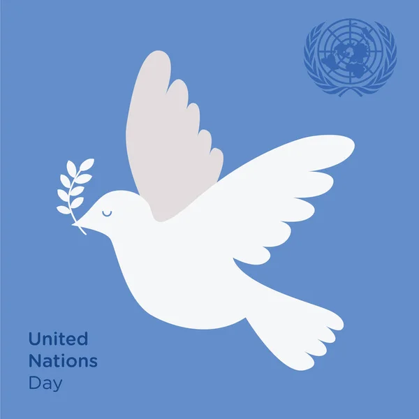 Birleşmiş Milletler Günü Vektör Llüstrasyonu Ilustrasi Vektörü Hari Perserikatan Bangsa — Stok Vektör