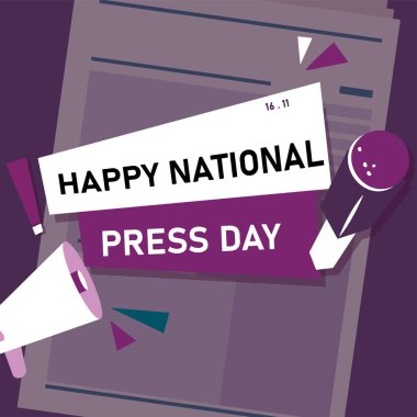 National Press Day Vector Illustration (Ilustrasi Vektor Hari Pres) clipart