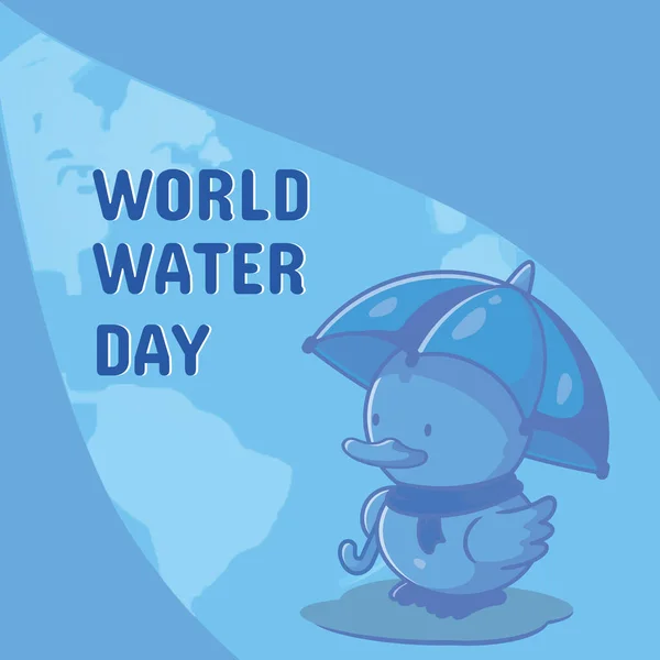 World Water Day Vector Illustration Ilustrasi Vektor Hari Air Sedunia — Stock Vector