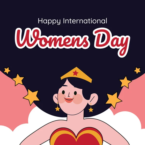 Ilustrasi Untuk Hari Wanita Internasional - Stok Vektor