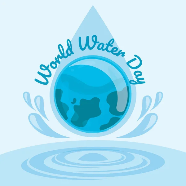 Illustration World Water Day — Stock Vector