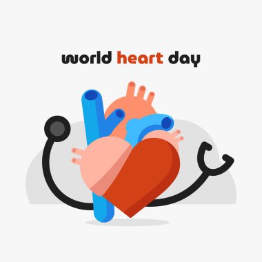 Dünya Kalp Günü için vektör çizimi
