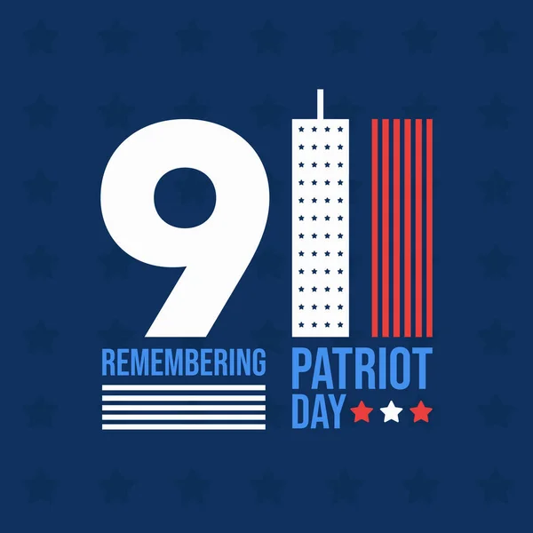 Vektor Ilustrasi Untuk 911 Patriot Day - Stok Vektor