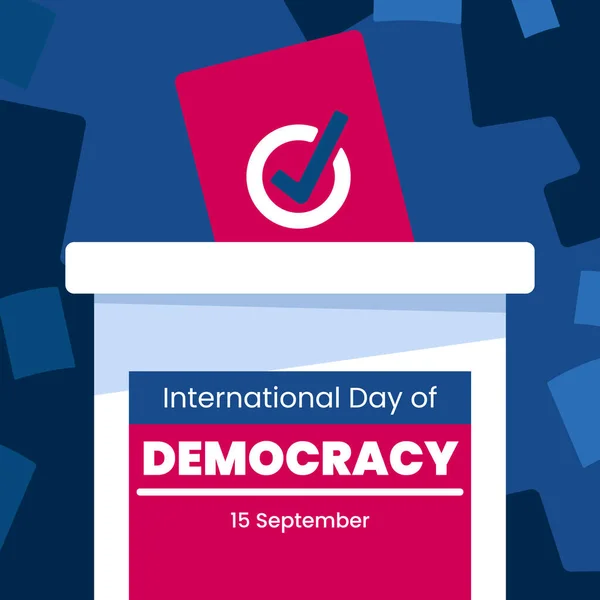 Uluslararası Demokrasi Günü Için Llüstrasyon — Stok Vektör