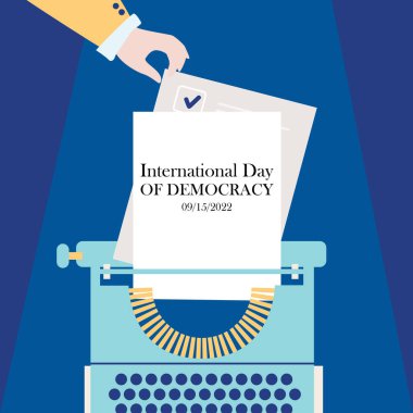 Uluslararası Demokrasi Günü Vektör İllüstrasyonu (Ilustrasi Vektörü Hari Demokrasi Internasonal)