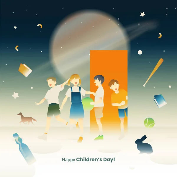 Щасливі Діти День — стокове фото