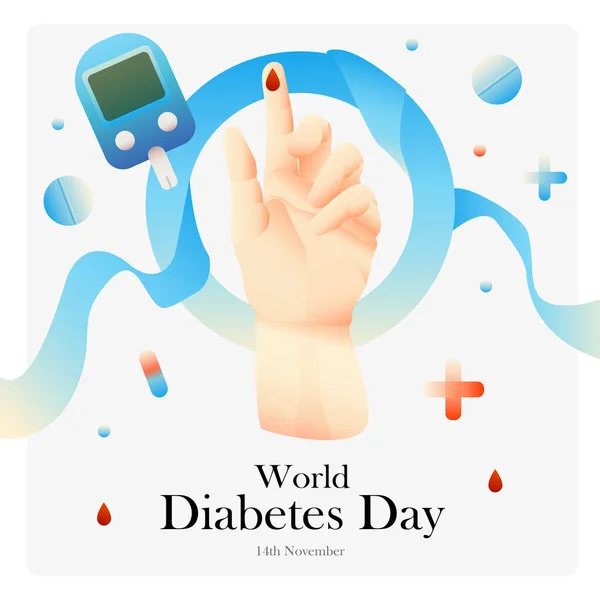 Dia Mundial Diabetes Ilustração — Fotografia de Stock