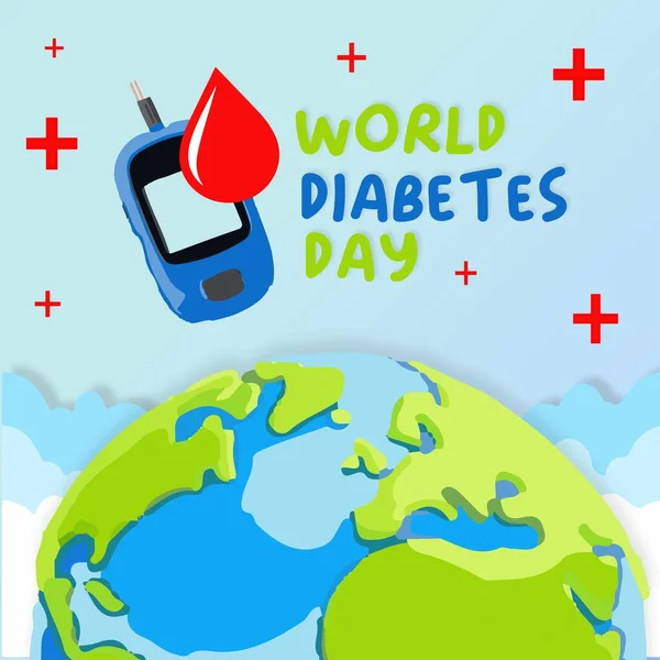 Vector World Diabetes Day – stockfoto