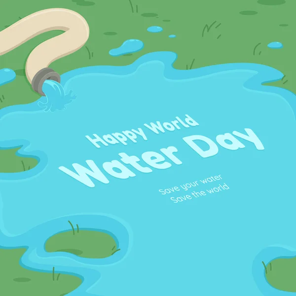 Vector Illustration Celebrate World Water Day — Stock Photo, Image