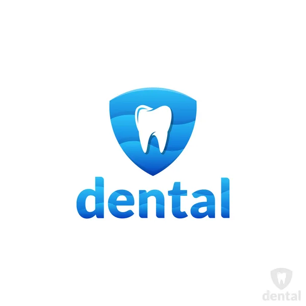 Dental Teeth Care Protection Logo Template — Stock Vector