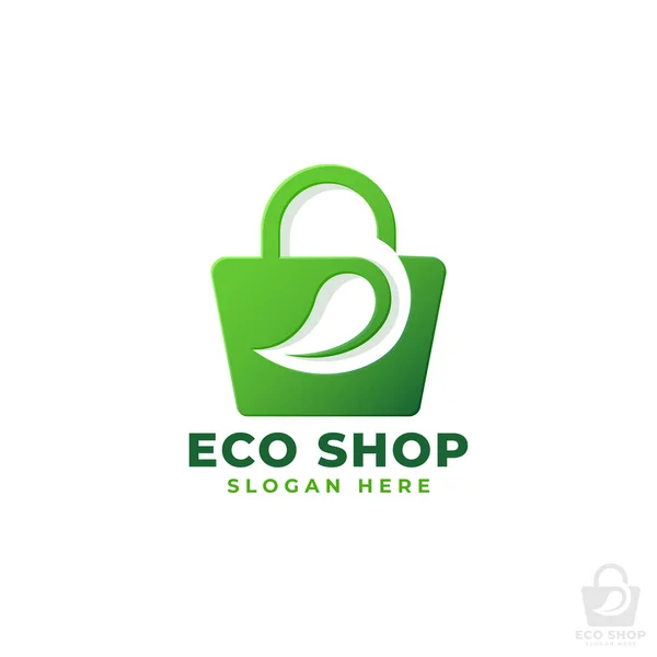 Modèle Logo Eco Shop — Image vectorielle