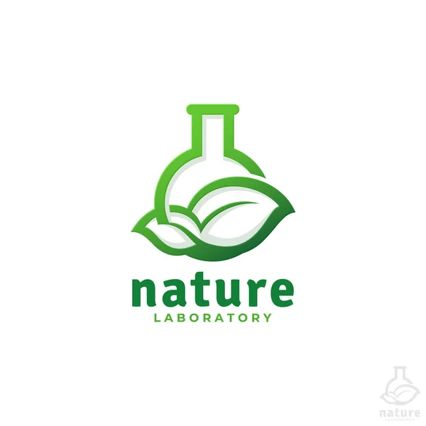 Modèle Logo Laboratoire Nature — Image vectorielle
