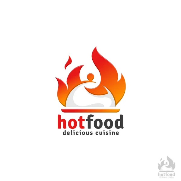 Шаблон Логотипу Гарячої Їжі — стоковий вектор