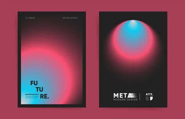 Renk çemberi uzay gradyan arkaplanlı poster kapakları. Modern modern a4 dikey tasarım. Posterler, kapaklar, pankart, sunum, el ilanları, afişler için minimal şablonlar. Gelecekçi pembe vektör