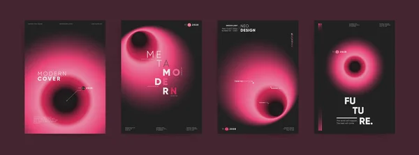 Renkli yumuşak daire gradyan arkaplan seti. Modern modern a4 dikey tasarım. Posterler, kapaklar, pankart, sunum, el ilanları, afişler için minimal şablonlar. Gelecekçi neon vektörü