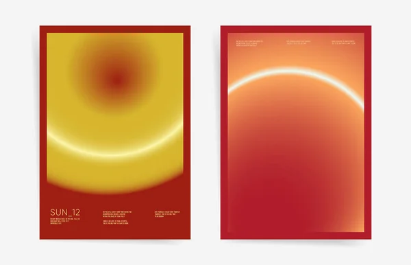 Futuristic Modern Art Poster Cover Design Set Brochure Template Layouts — Stock Vector