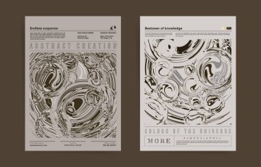 Soyut yaratıcı uzay mürekkebi dizayn şablonları..