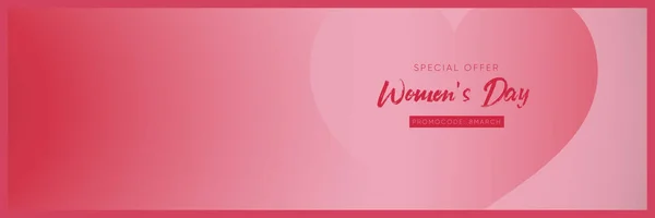 粉色简单的渐变背景为8月8日 妇女日 心的轮廓 促销横幅 营销理念 销售报价的矢量现代梯度设计 — 图库矢量图片