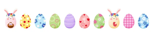 Easter Eggs Illustration Vector Isolated Elements Happy Easter Eggs Icon — Stock Vector