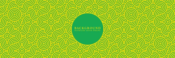 Asiatisches Hintergrundmotiv Orientalischen Geometrischen Stil Gelbgrünes Nahtloses Muster Für Verpackung — Stockvektor