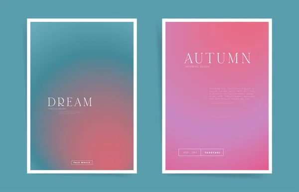 Přechodové Plakáty Minimálním Podzimním Designem Moderní Typografií Vektorové Rozmazání Kreativů Vektorová Grafika