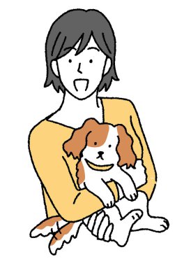 Genç Bir Kadın ve Evcil Hayvanı 'nın Basit Dokunuşu