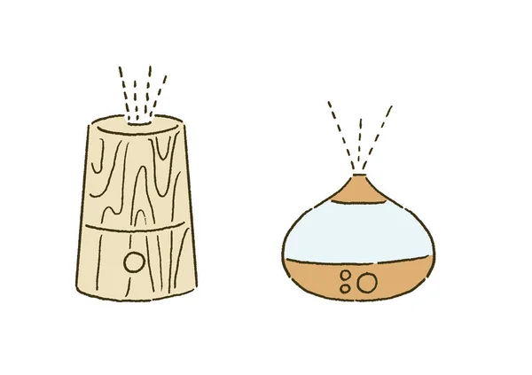 Beauté Illustration Humidificateur Élégant Mignon — Image vectorielle