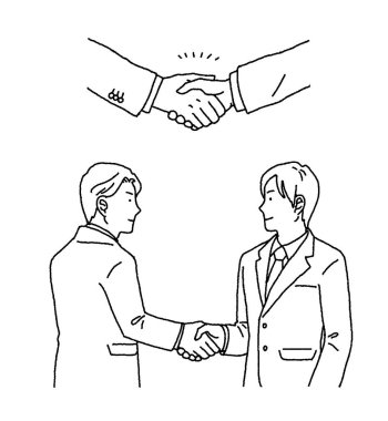 Bir iş adamının el sıkışması.