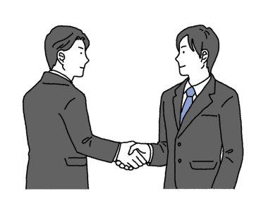 Bir iş adamının el sıkışması.