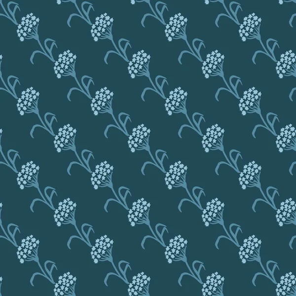 Modèle Sans Couture Graphique Vectoriel Floral Couleur Bleue Abstraite Peut — Image vectorielle