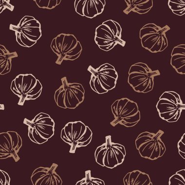 Organik Soğan Ampulü Sebze Vektör Şekilsiz Desen arkaplan ve giyim tasarımı için kullanılabilir