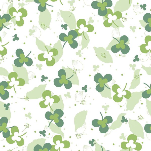 Весной сладкий зеленый клевер листья векторные графические бесшовные шаблон может быть использован для фона и одежды дизайн