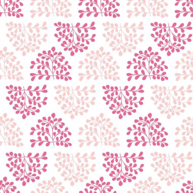 Soyut Pembe Organik Şekil Yaprakları Vektör Grafiksiz Desen arkaplan ve giysi tasarımı için kullanılabilir