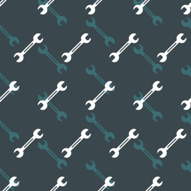 Spanner Donanım Araçları Vektörü Grafiksiz Desen arkaplan ve giyim tasarımı için kullanılabilir