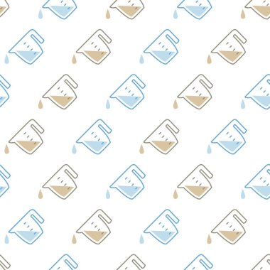 Ölçüm Kadehlerinden Sıvı Dökümlü Soyut Desensiz Desen Arkaplan ve giyim tasarımı için kullanılabilir