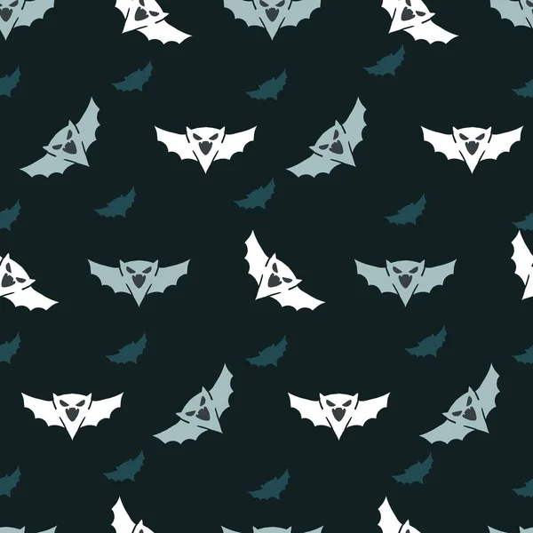 Evil Bats Dark Sky Vector Graphic Seamless Pattern Can Use — Wektor stockowy