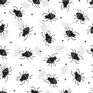Ürkütücü Böcek Ürkütücü Örümcekler Vektör Grafik Sanatsal Şekilsiz Desen arkaplan ve giysi tasarımı için kullanılabilir