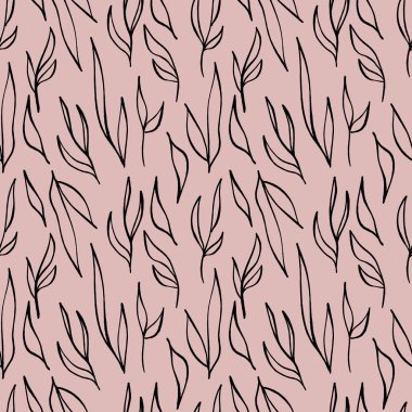 Modern bitkilerin örnekleme şekli. Yaratıcı kolaj çağdaş çiçeksiz desen. Tasarım için modaya uygun şablon.