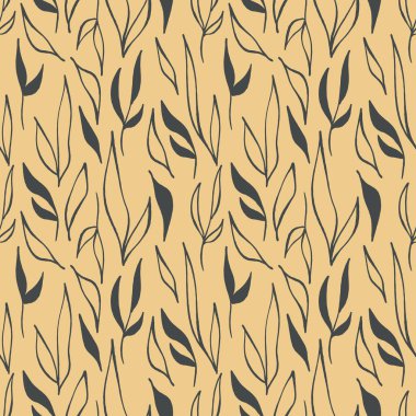 Modern bitkilerin örnekleme şekli. Yaratıcı kolaj çağdaş çiçeksiz desen. Tasarım için modaya uygun şablon.